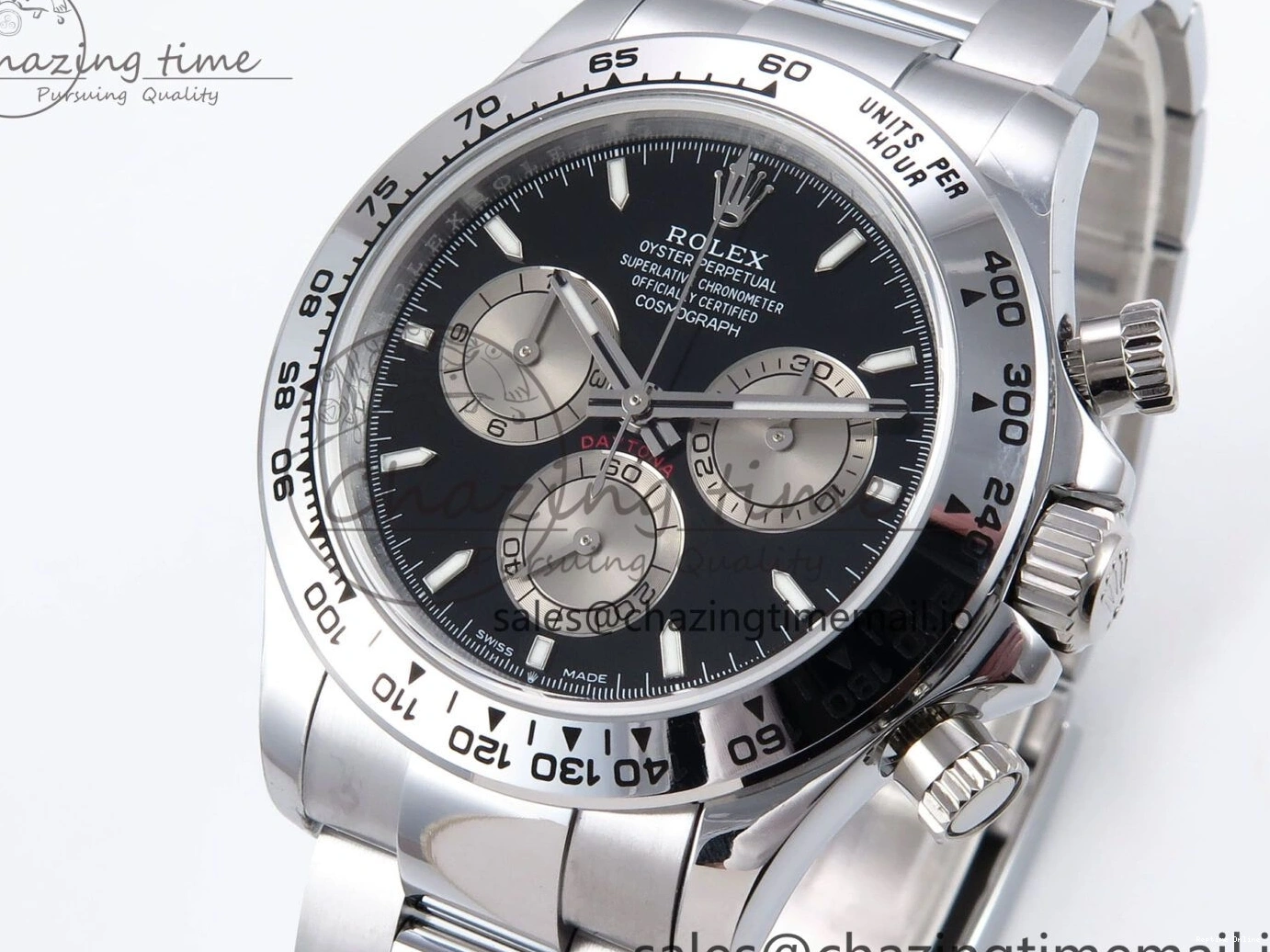 0402 Daytona 126509 QF 1:1 Best Edition Black Silver Dial on SS Bracelet SH4131 V6 (Gain Weight） DailyWear 1007
